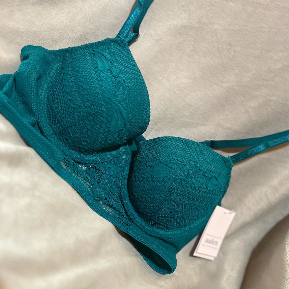 Auden Teal Lace Bra